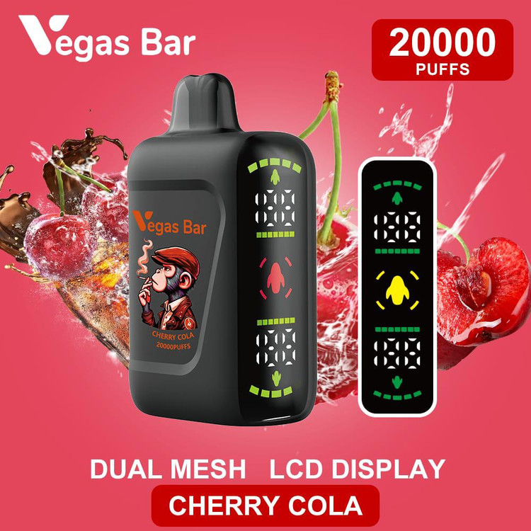 پاد یکبارمصرف 20,000 پاف vegas bar آلبالو کولا cherry cola