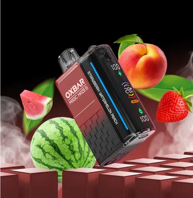 خرید پاد یکبارمصرف 30,000 پاف oxbar توت فرنگی هندوانه هلو