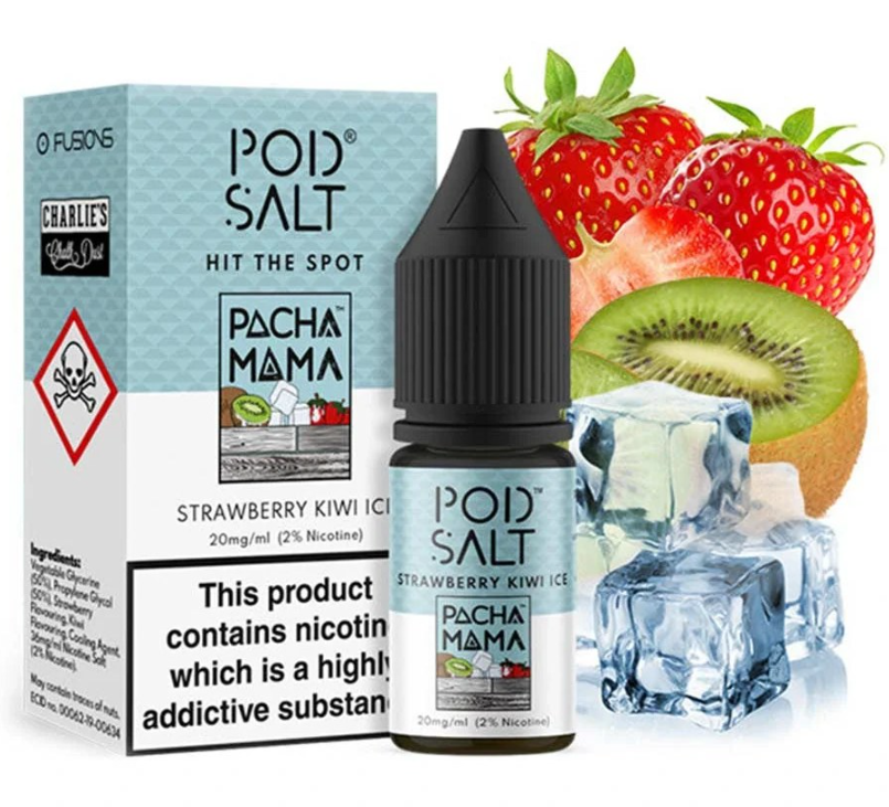 خرید سالت توت فرنگی کیوی یخ پادسالت حجم 20 میلی لیتر نیکوتین 20 میلی گرم