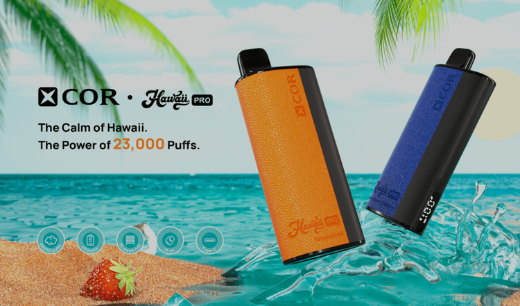 خرید پاد یکبارمصرف 23000 پاف برند ایکس کور هاوایی نعناع یخ